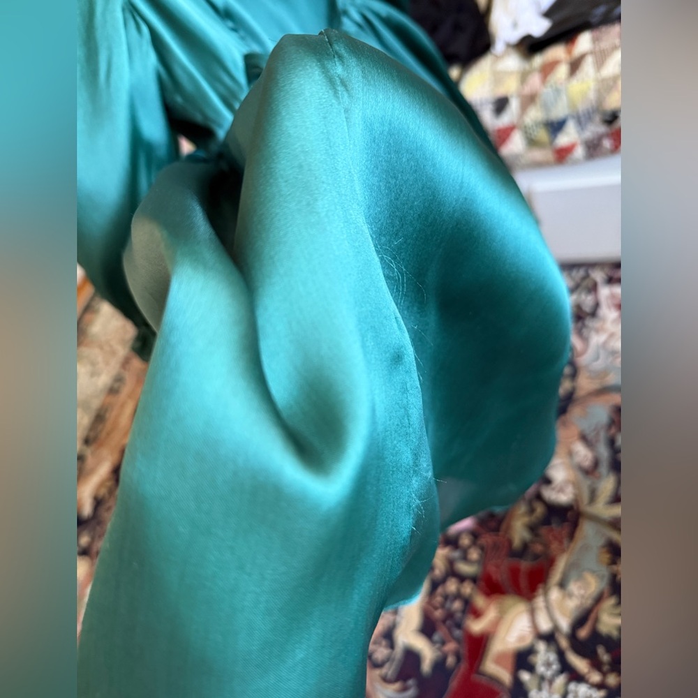 Selkie Silk Elf Puff Dress Green Large *READ DESCRIPTION* - Picture 8 of 9